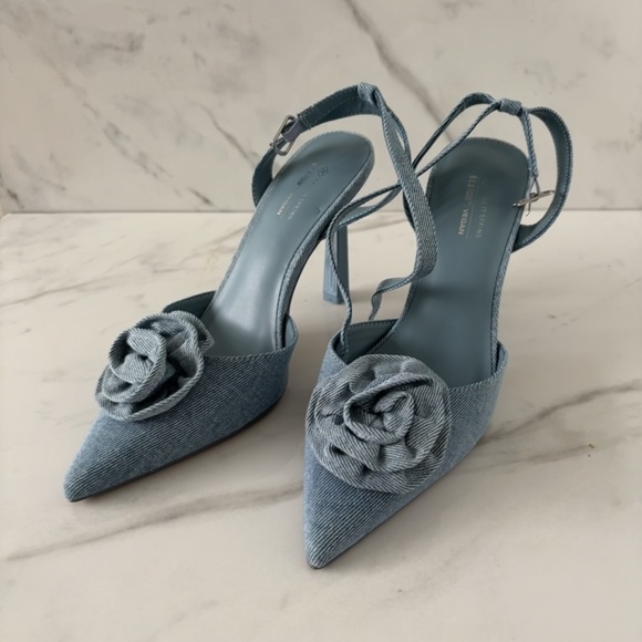Call It Spring Denim Heels - Picture 1 of 2